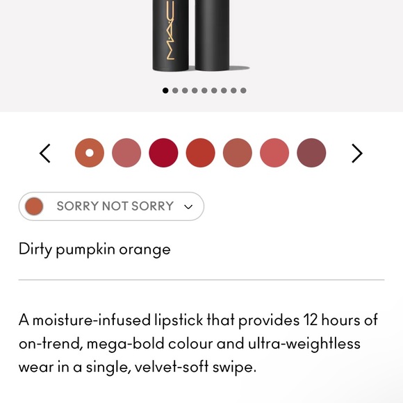 “SORRY NOT SORRY” MAC full size lipstick new in box - Picture 7 of 12